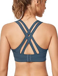 Yvette Women High Impact Criss Cross Back Sports Bra - Plus Size