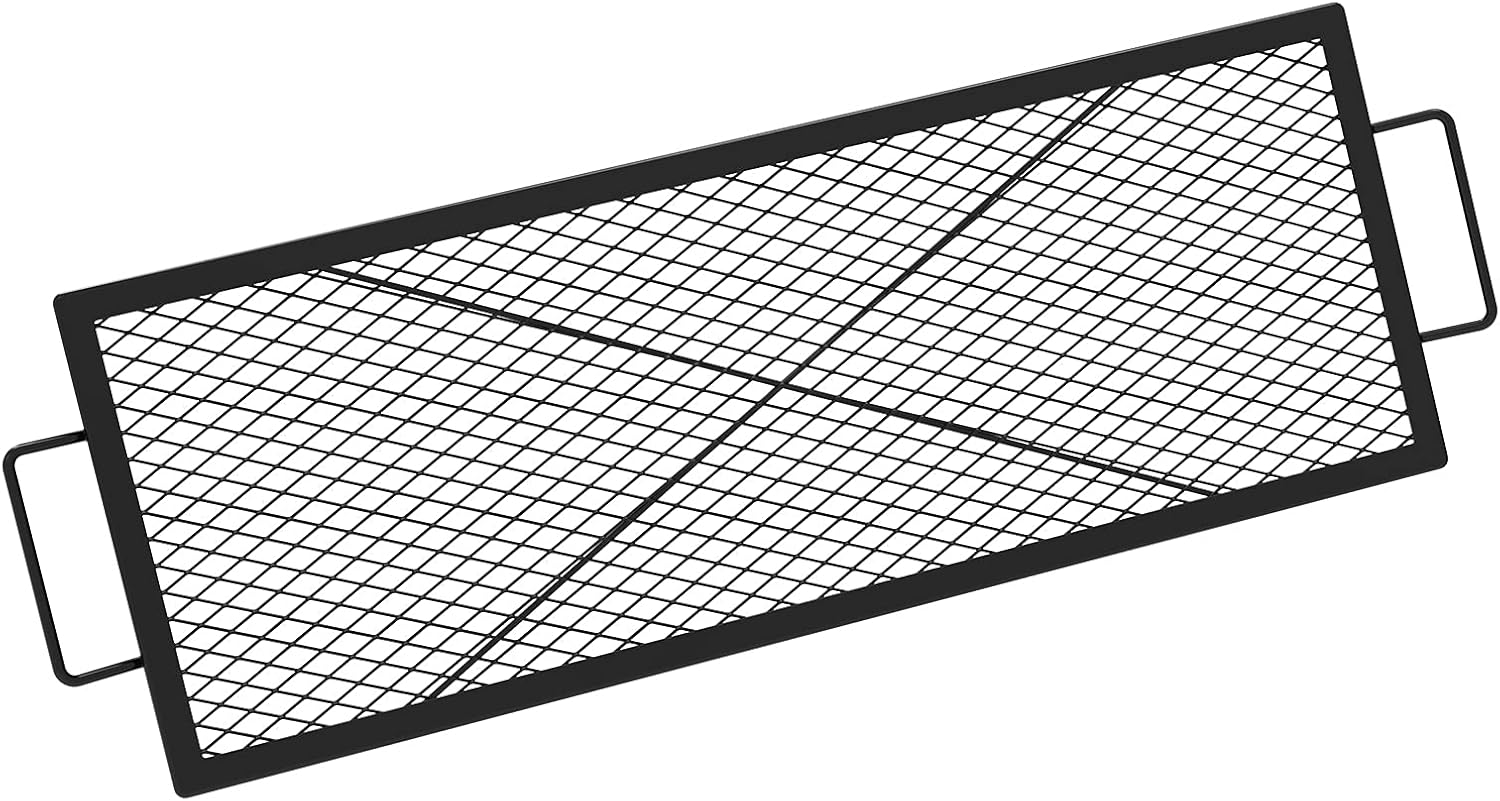 onlyfire Rectangle X-Marks Fire Pit Cooking Grate for BBQ