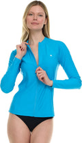 Hurley Rash Guard for Women Full Zip Long Sleeve - UPF (Style J2X8)