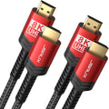 8K HDMI Cable 2.1 6ft 6 Pack - High Speed 48Gbps Braided Cords