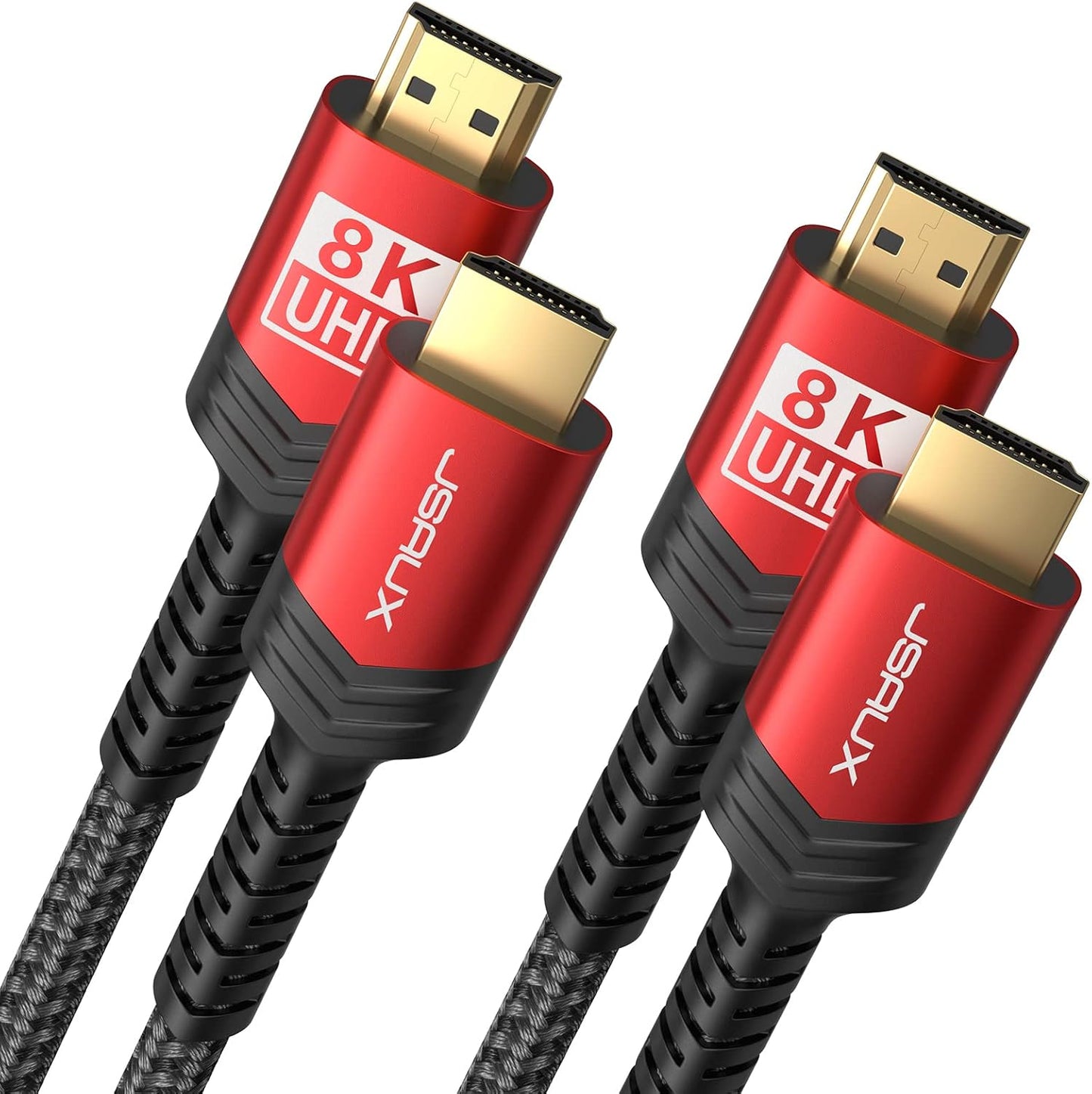 JSAUX 8K HDMI Cable 2.1 6ft High Speed Braided Cord for Gaming