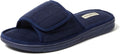 Dearfoams Men's Adjustable Summer Slide Slipper - Breathable Memory