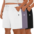 Plus Size Bermuda Shorts Cotton Drawstring High Waisted - Comfortable