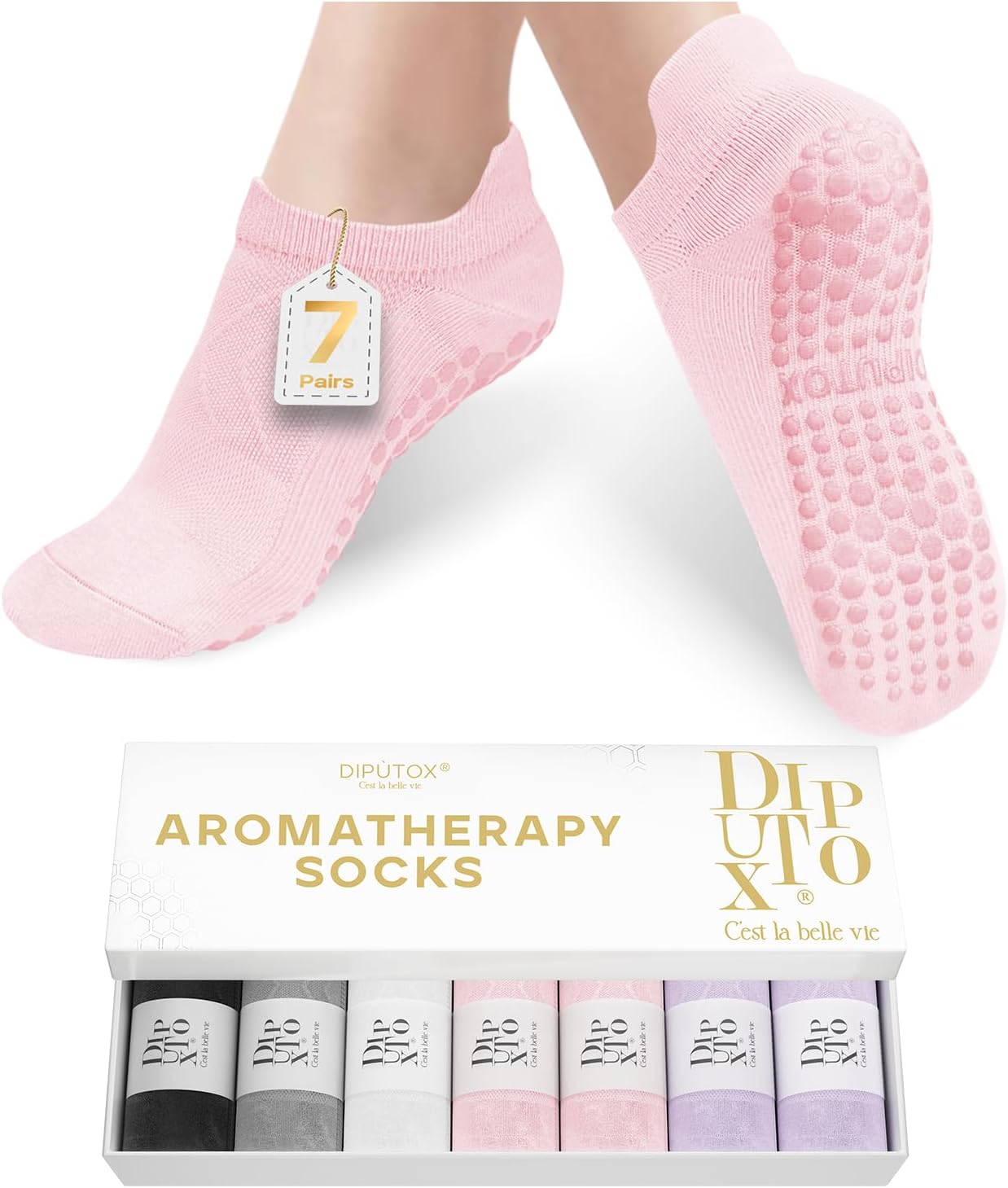 Non-Slip Pilates Socks: Grips for Stability!