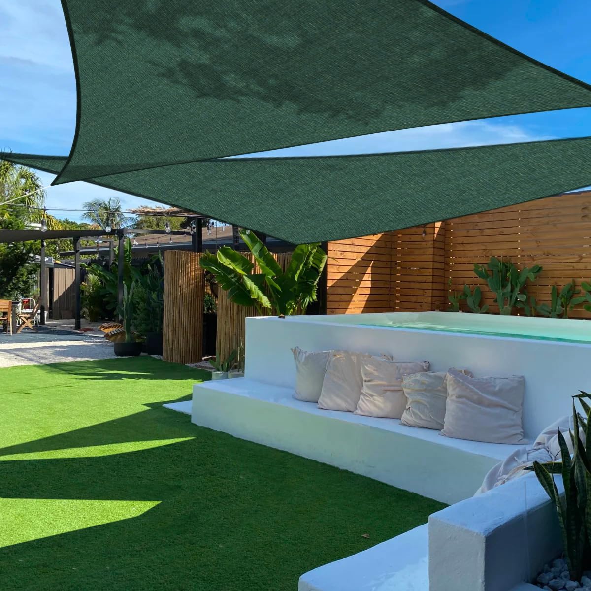 TANG 16ft x 16ft x 23ft Sun Shade Sail for Outdoor Spaces