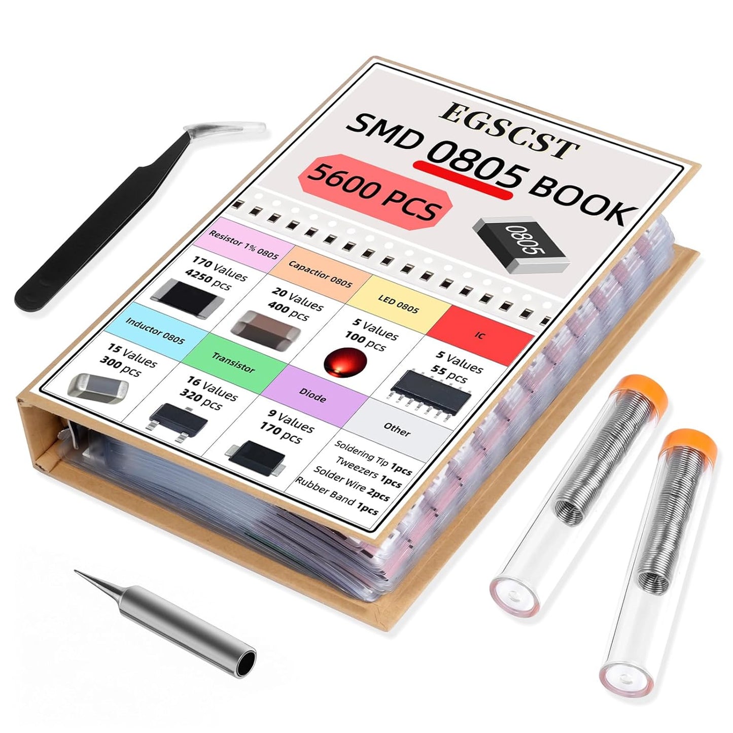 5600PCS 0805 SMD Resistor Kit for Electronics Component Repair