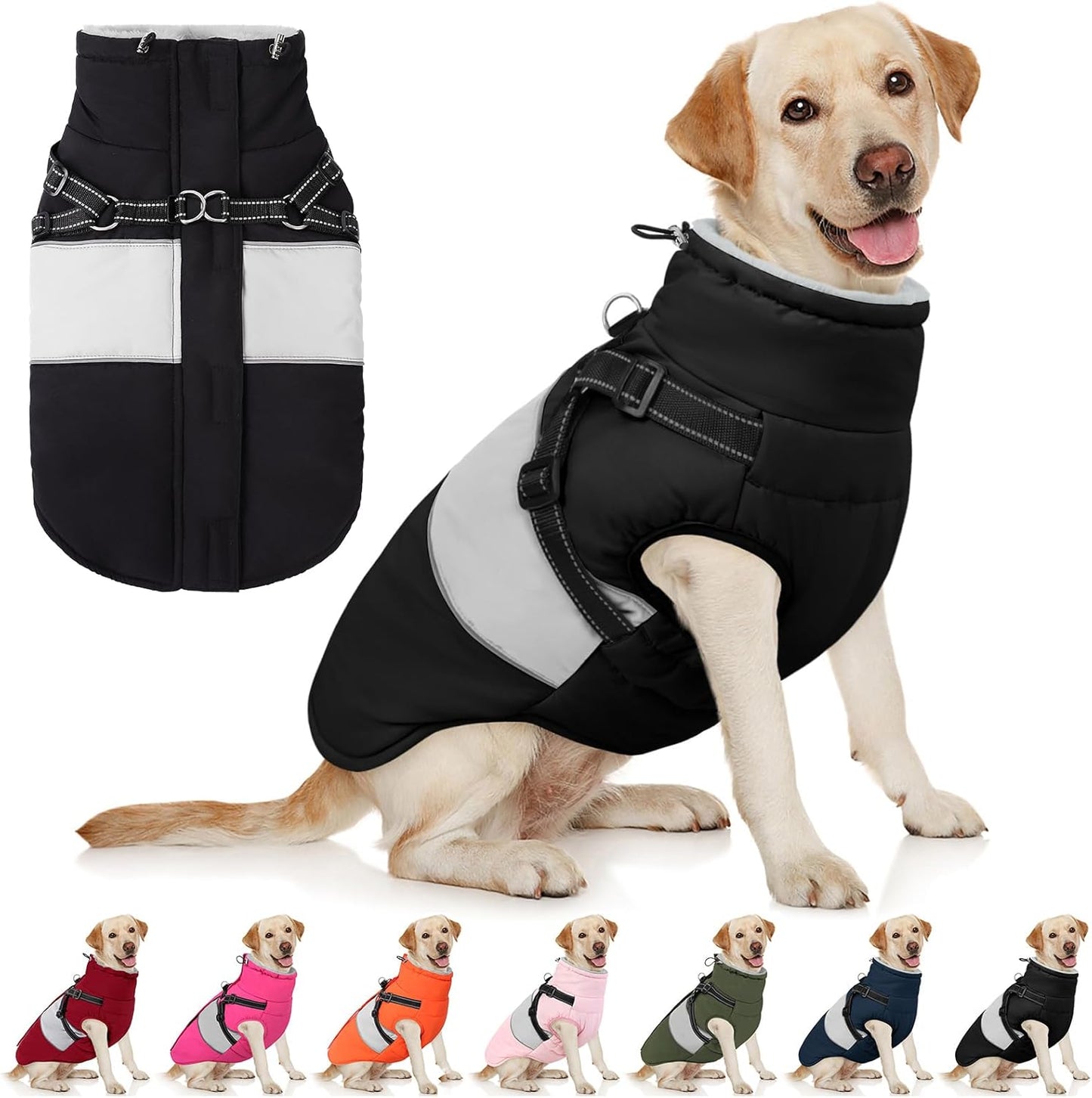 AOFITEE Dog Coat Warm Waterproof Jacket for Cold Weather