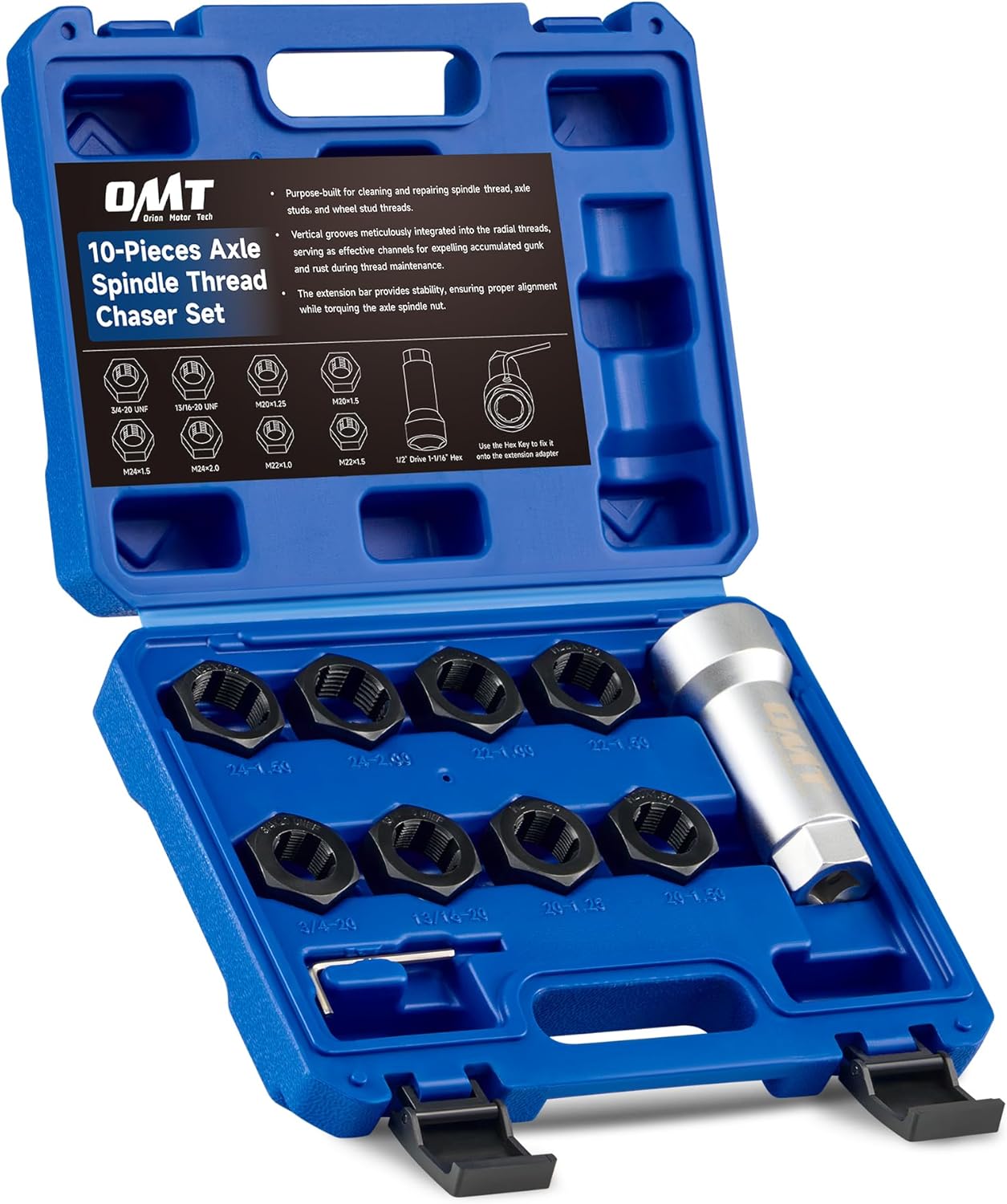 Orion Motor Tech Axle Spindle Threading Set for Easy Repairs