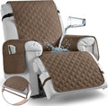 28in Oversized Waterproof Recliner Chair Cover Brown
