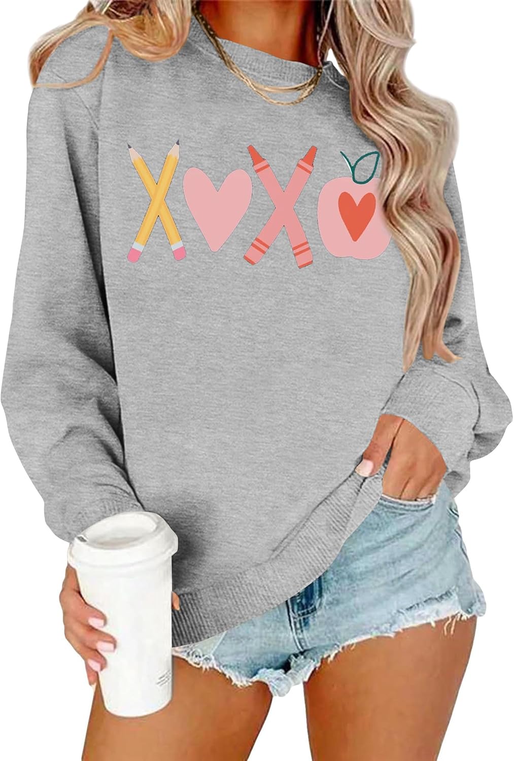 Valentine's Day Teacher Sweatshirt HQP