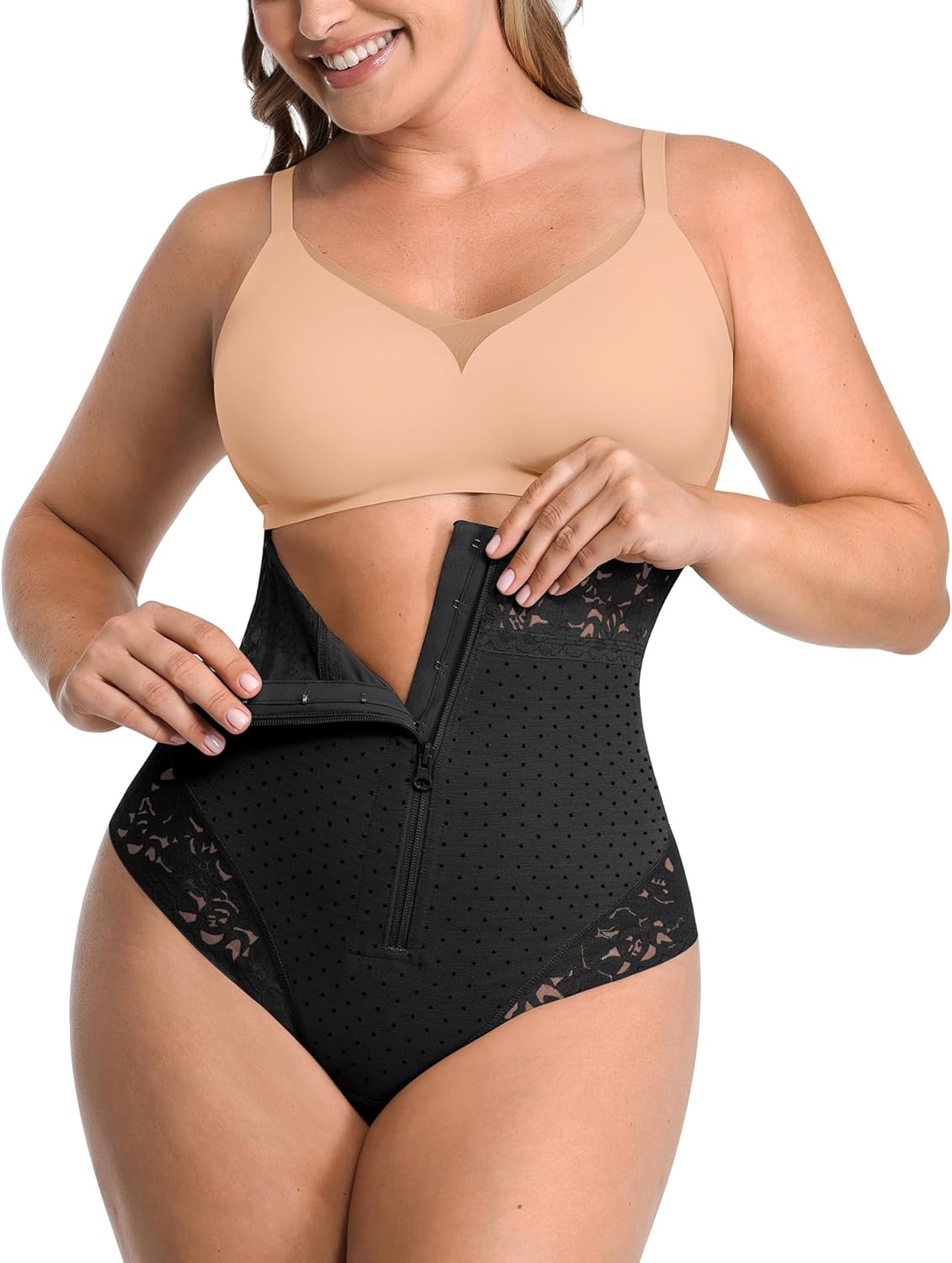 SHAPELLX Tummy Control Thong Shapewear for Women - Comfort & Style