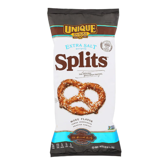 Unique Snacks Extra Salt Splits Pretzels for Crunchy Delight