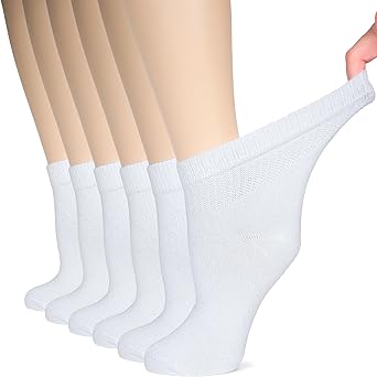 Hugh Ugoli Women's Bamboo Diabetic Ankle Socks for Comfort