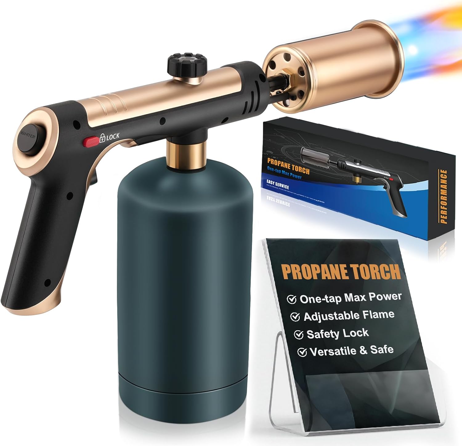 Propane Torch Gun With One-Touch Max Fire for Cooking Tasks