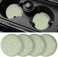 Car Cup Coasters 4 Pack - Universal Silicone Car Cup Holder Inserts
