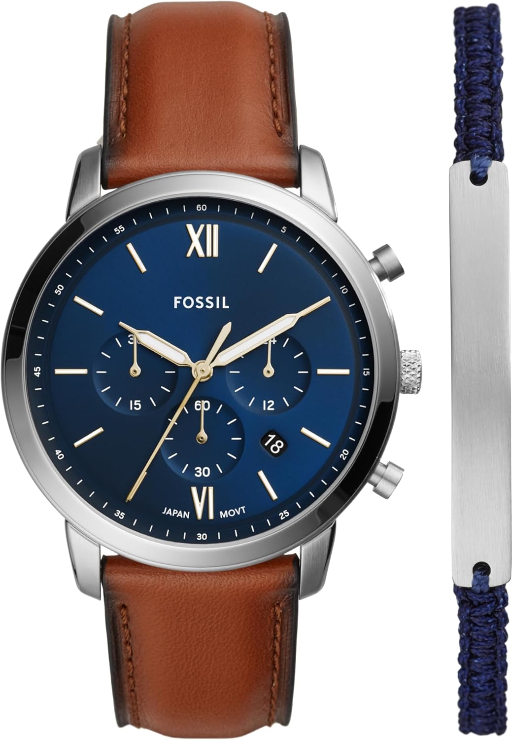 Fossil Men's Neutra Quartz Chronograph Watch with Leather Band