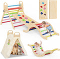 Pikler Triangle 9-in-1 Large Wooden Climber - Foldable Toddler Gym