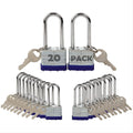 SEPOX Keyed-Alike 20-Pack Laminated Padlocks - Long Shackle Security