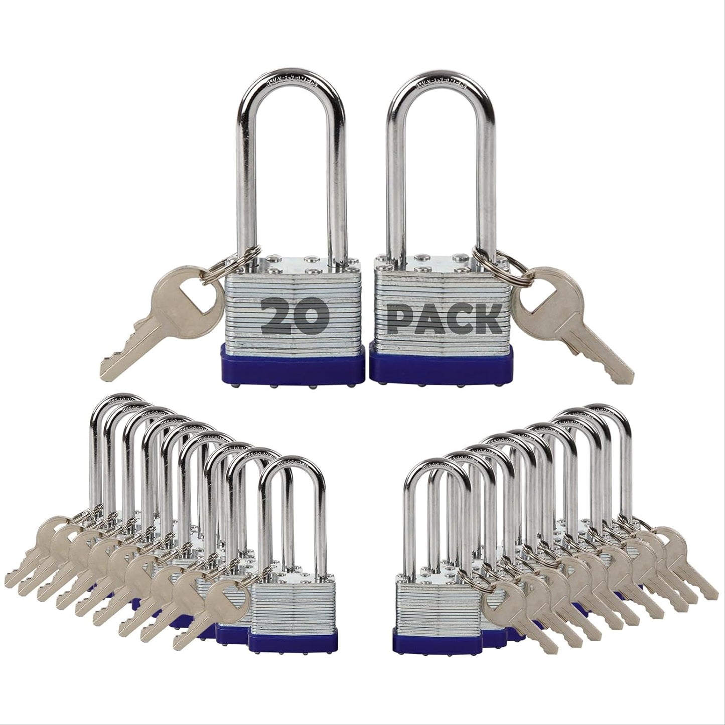 SEPOX Keyed-Alike Lock Set - 20-Pcs Heavy-Duty Padlocks