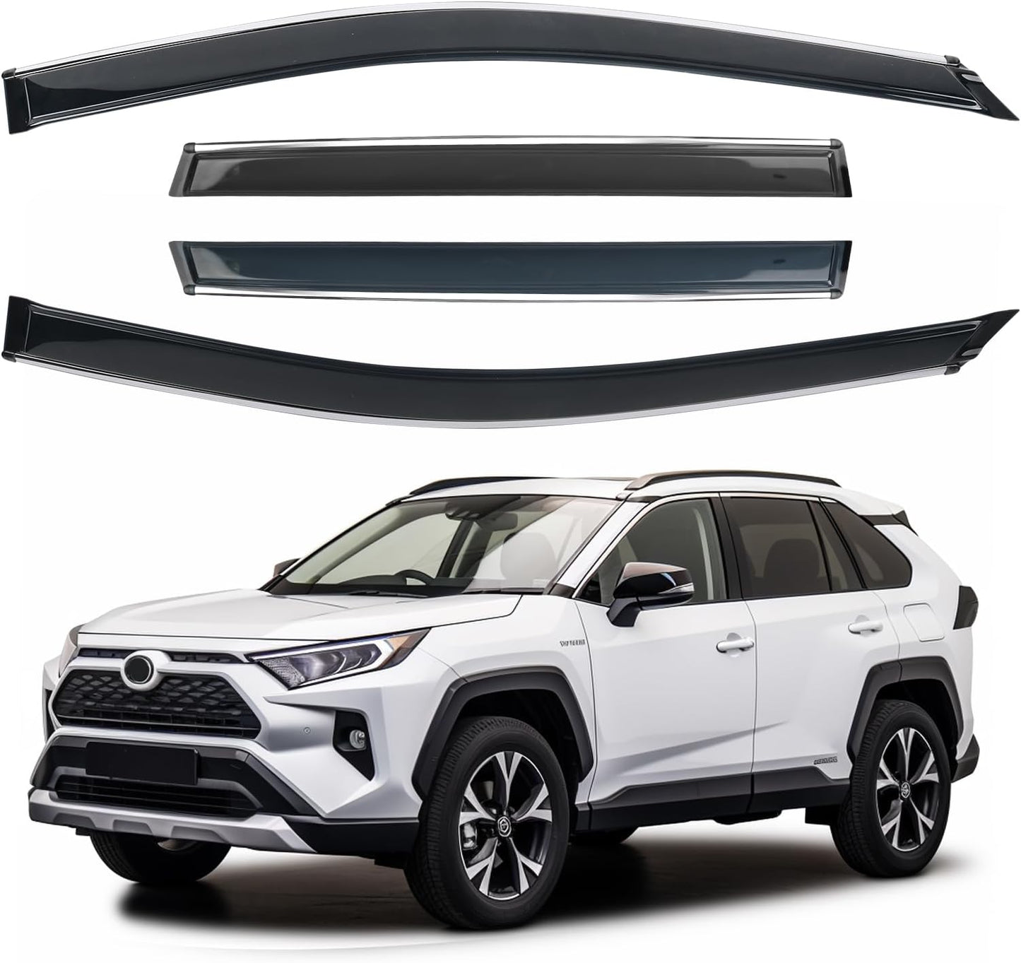 Side Window Visor 4 Piece Set for Toyota RAV4 2019-2024