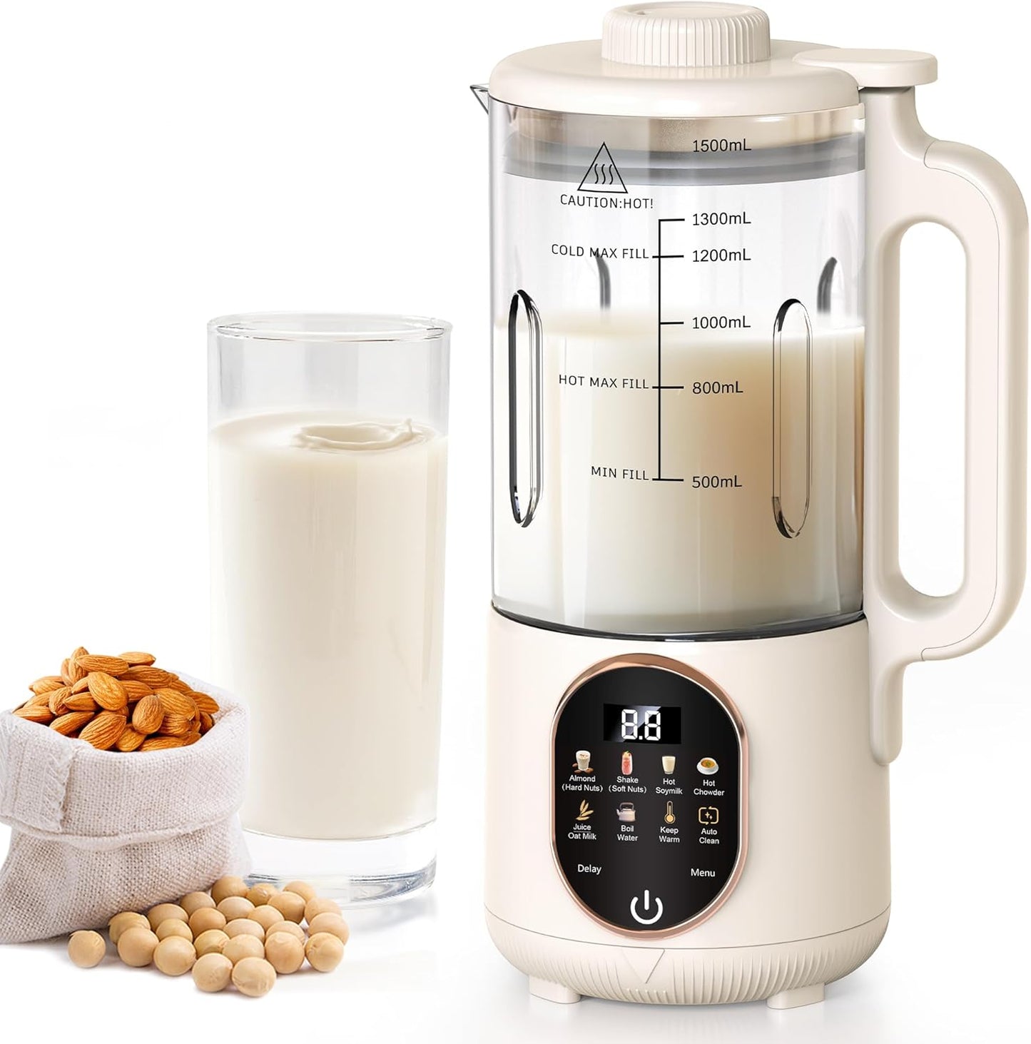 10-in-1 Flelano Nut Milk Maker - Homemade Plant Milks Easy!