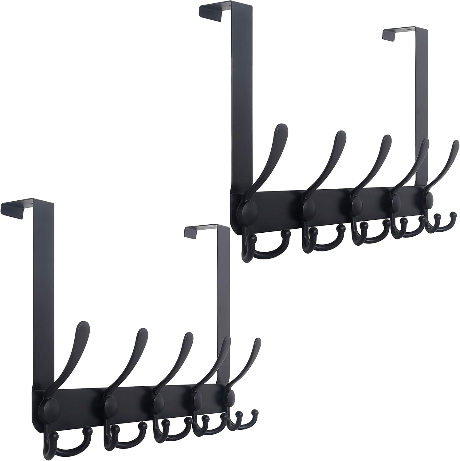 WEBI Over The Door Hook Rack with 5 Tri Hooks for Coats