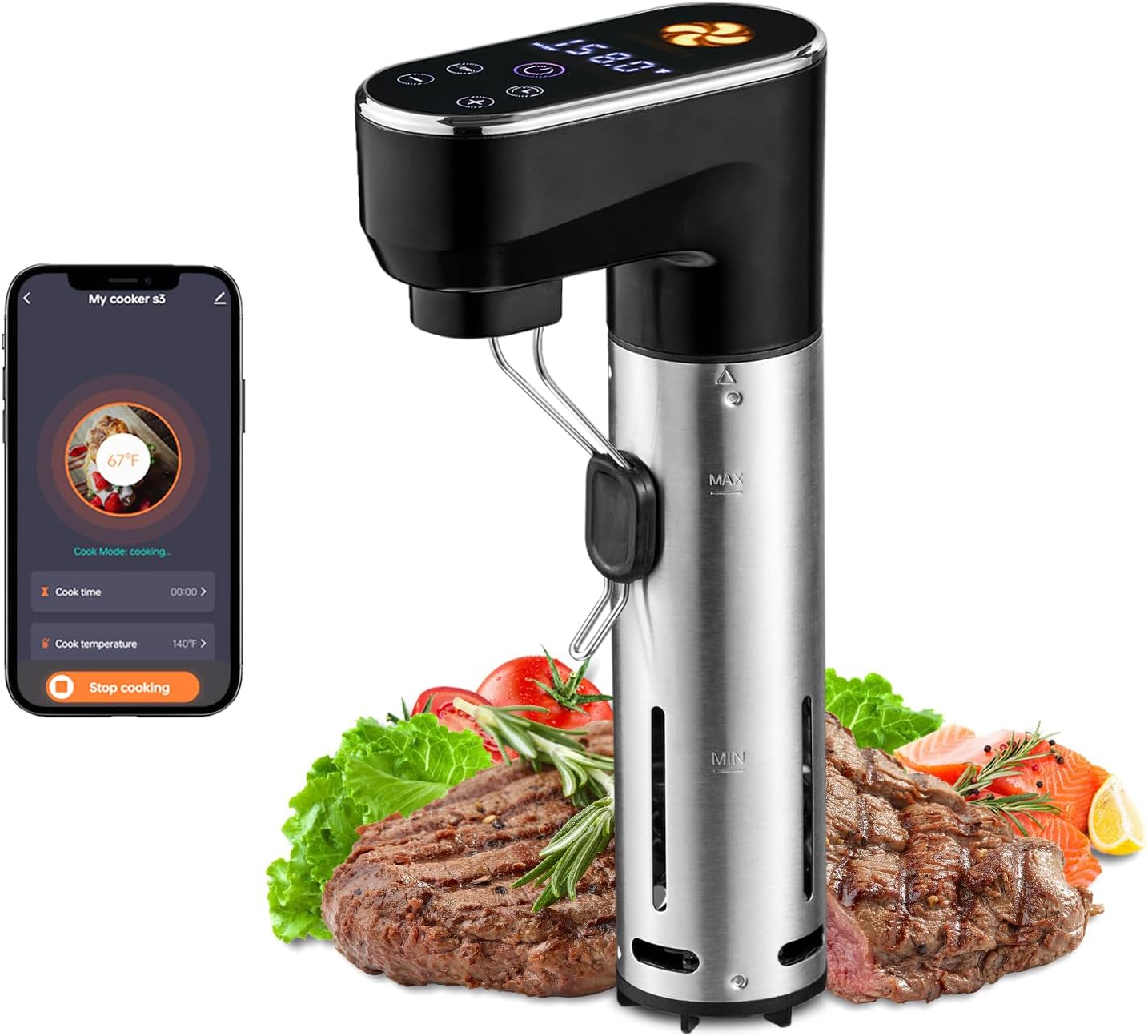 1300W Sous Vide Cooker with WiFi Control for Perfect Cooking