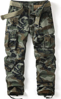 AKARMY Men's Casual Cargo Pants Military Camo Pants - Rugged 8-Pocket