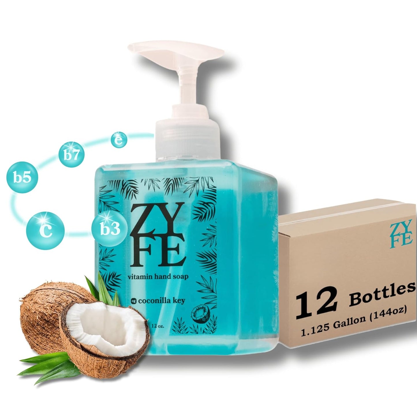12 Bottle Case of Vitamin Hand Soap - Natural Moisturizing Soap