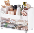 Makeup Organizer for Vanity with 2 Large Drawers - White 13.78in