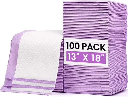 100 Pack Ultra Soft Disposable Changing Pads - Leak-proof Diaper Liners