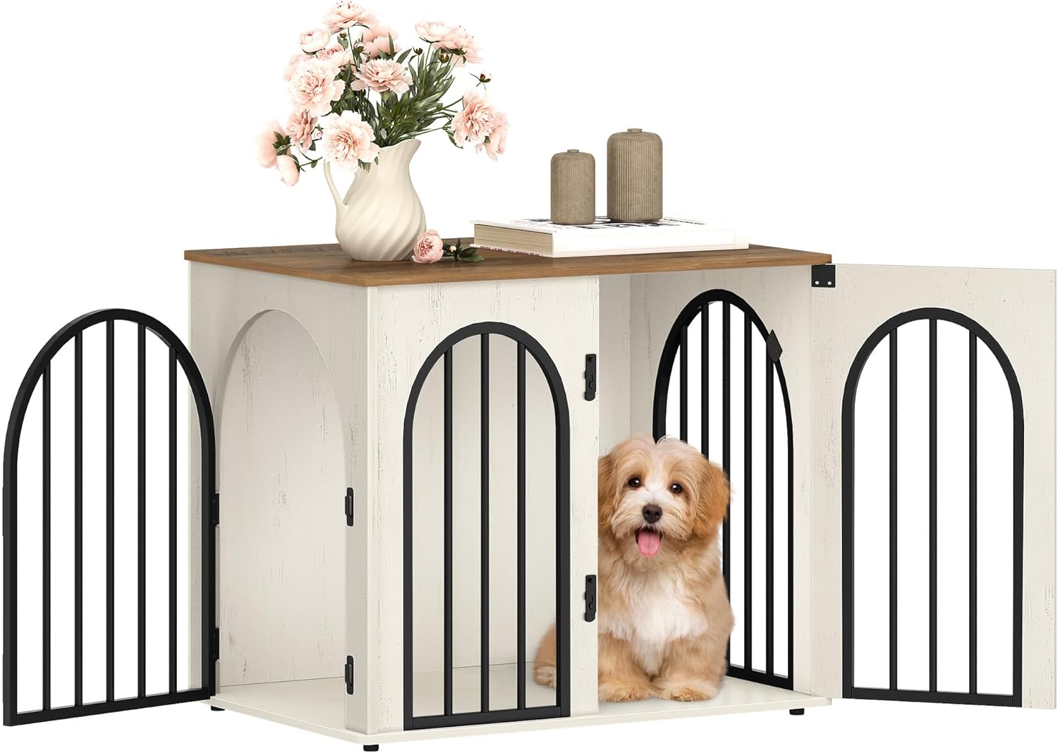 26.8ft' Wooden Dog Crate Furniture for Small Dogs and Decor