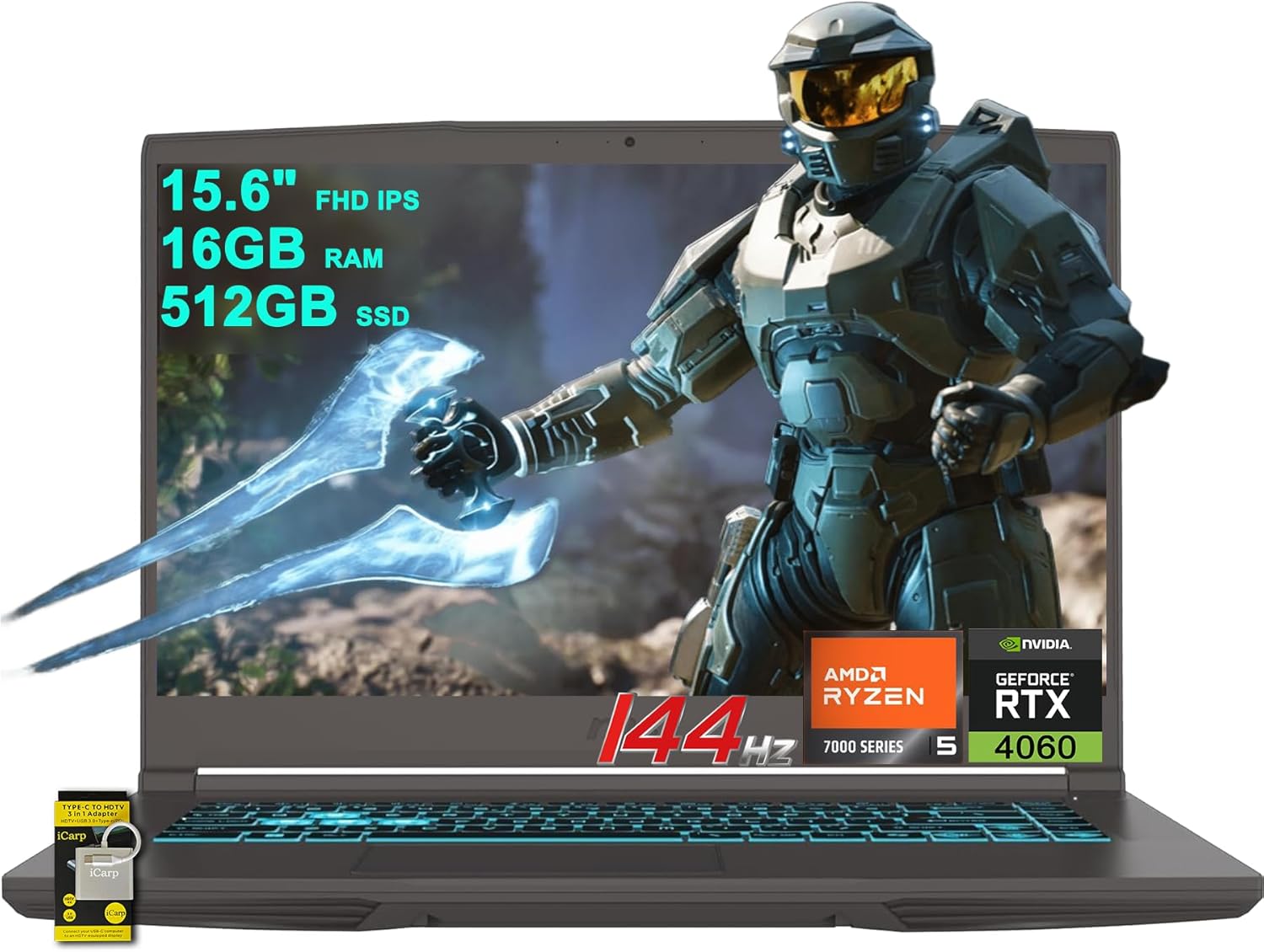 MSI Thin A15 Gaming Laptop with Ryzen 5 and RTX 4060 Graphics
