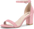 IDIFU Women's 3 Inch Heel Sandals - Dressy Chunky Mid Heel