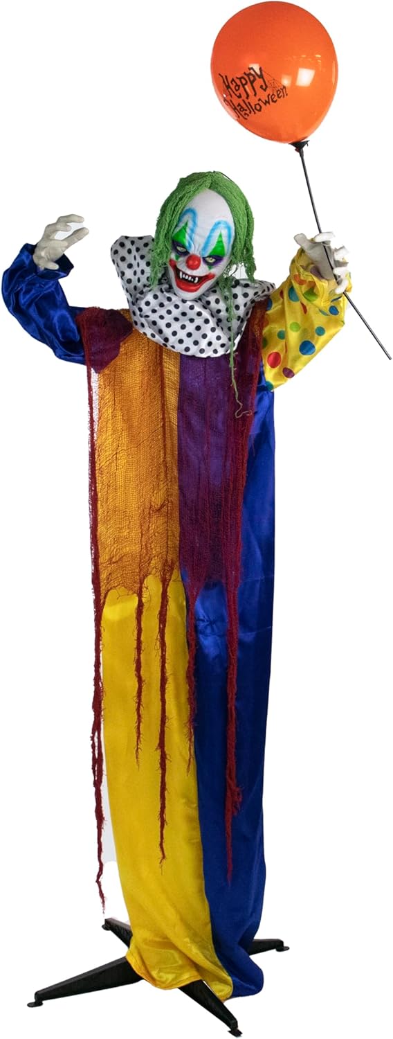 Haunted Hill Farm Life-Size Scary Talking Clown Animatronic