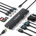 Docking Station USB C 13-in-1 Hub - 2x4K HDMI, 100W PD