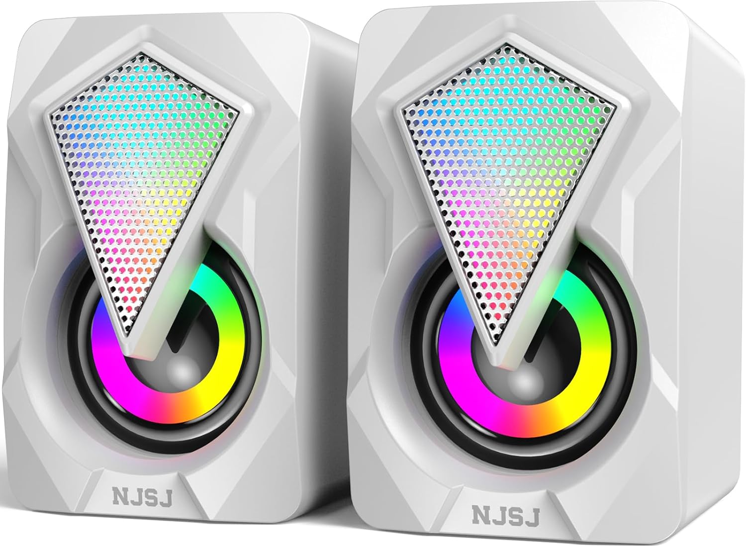 Compact USB-Powered PC Speakers - Vibrant LED Lights