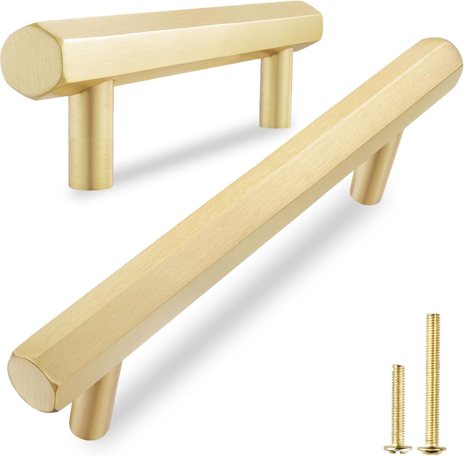 QOGRISUN Solid Brass Cabinet Pulls for Modern Furniture Design