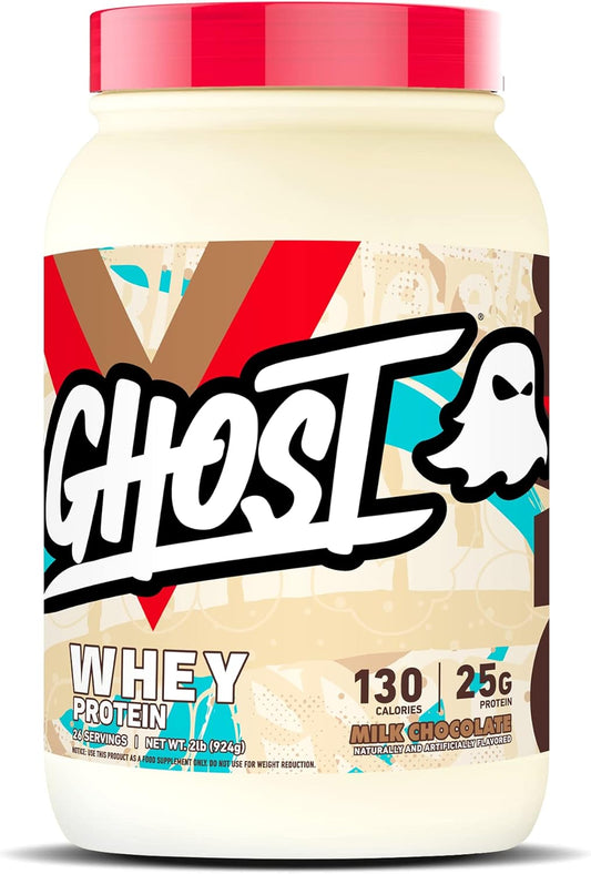GHOST Whey Protein Powder - Delicious Milk Chocolate Flavor