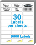 1in x 2-5/8in Address Mailing Labels for Laser and Inkjet Printers
