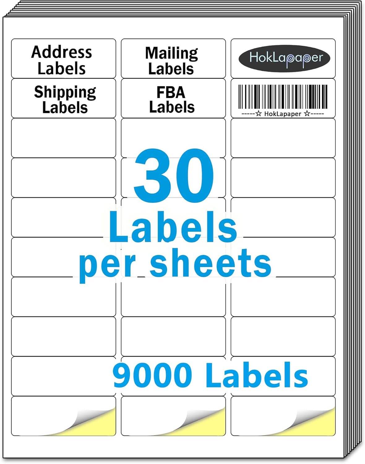 1in x 2-5/8in Address Mailing Labels for Laser and Inkjet Printers