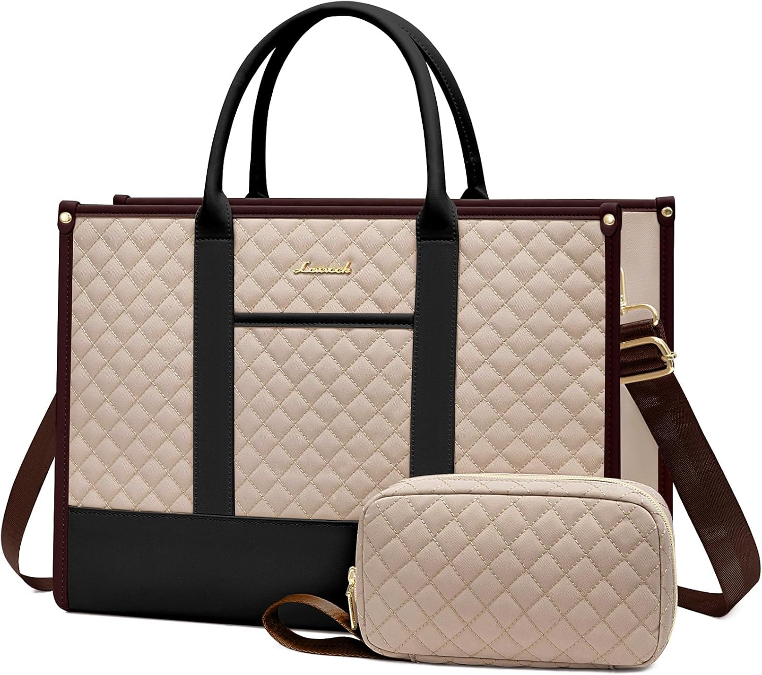 LOVEVOOK Laptop Bag for Women - Stylish 15.6 inch Tote