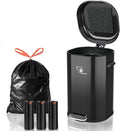 Dog Poop Trash Can Outsides 18L Portable Waste Bin - Quiet Soft-Close