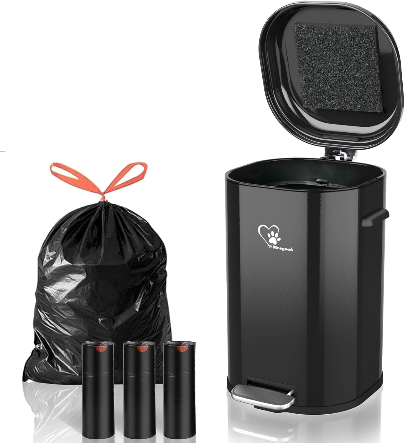 Dog Poop Trash Can with Lid for Indoor and Outdoor Use