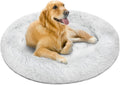 Friends Forever Donut Dog Bed Faux Fur Calming Sofa for Large Dogs