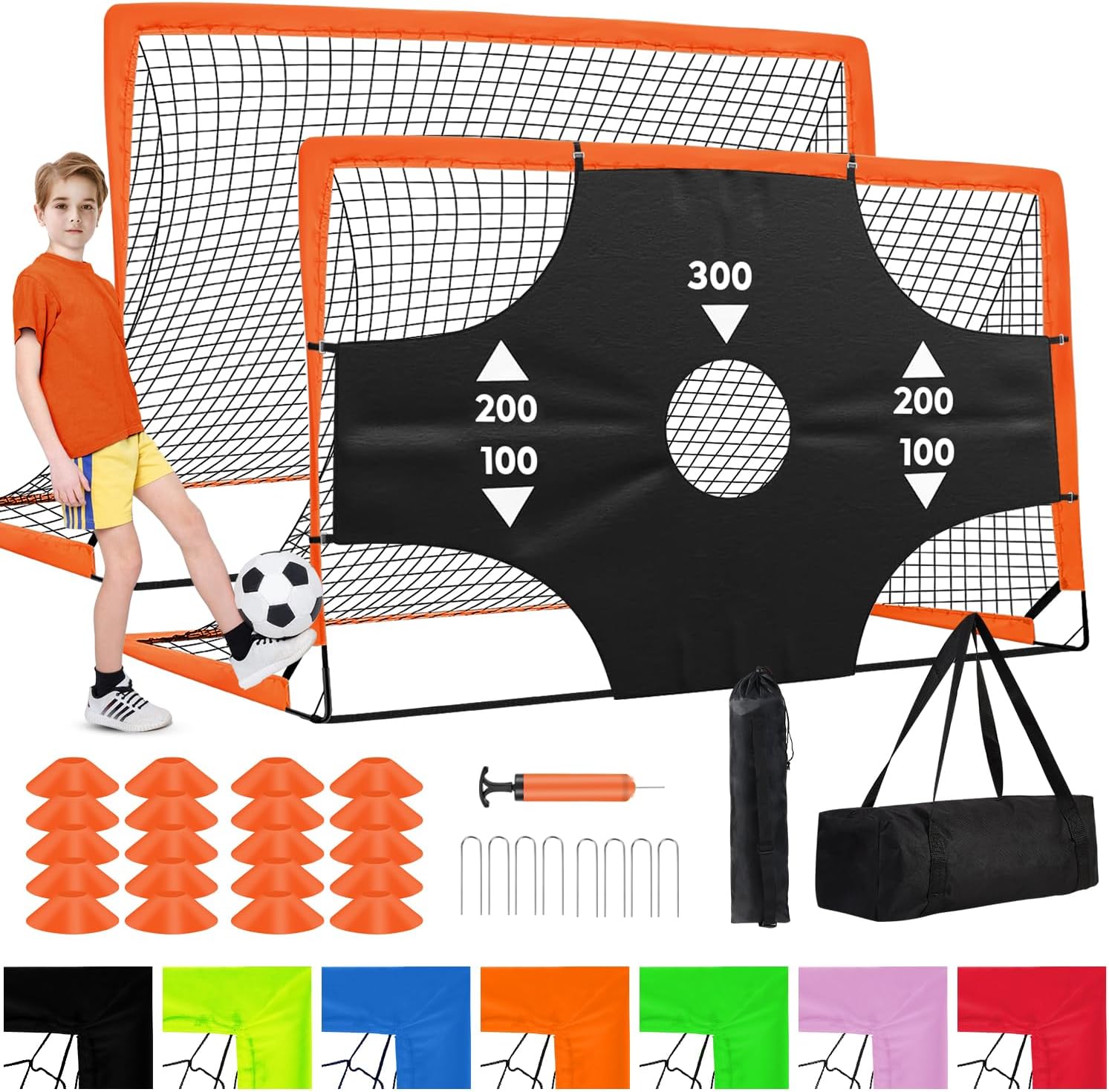 Portable Pop Up Soccer Goal - 6x4ft Backyard Training Equipment