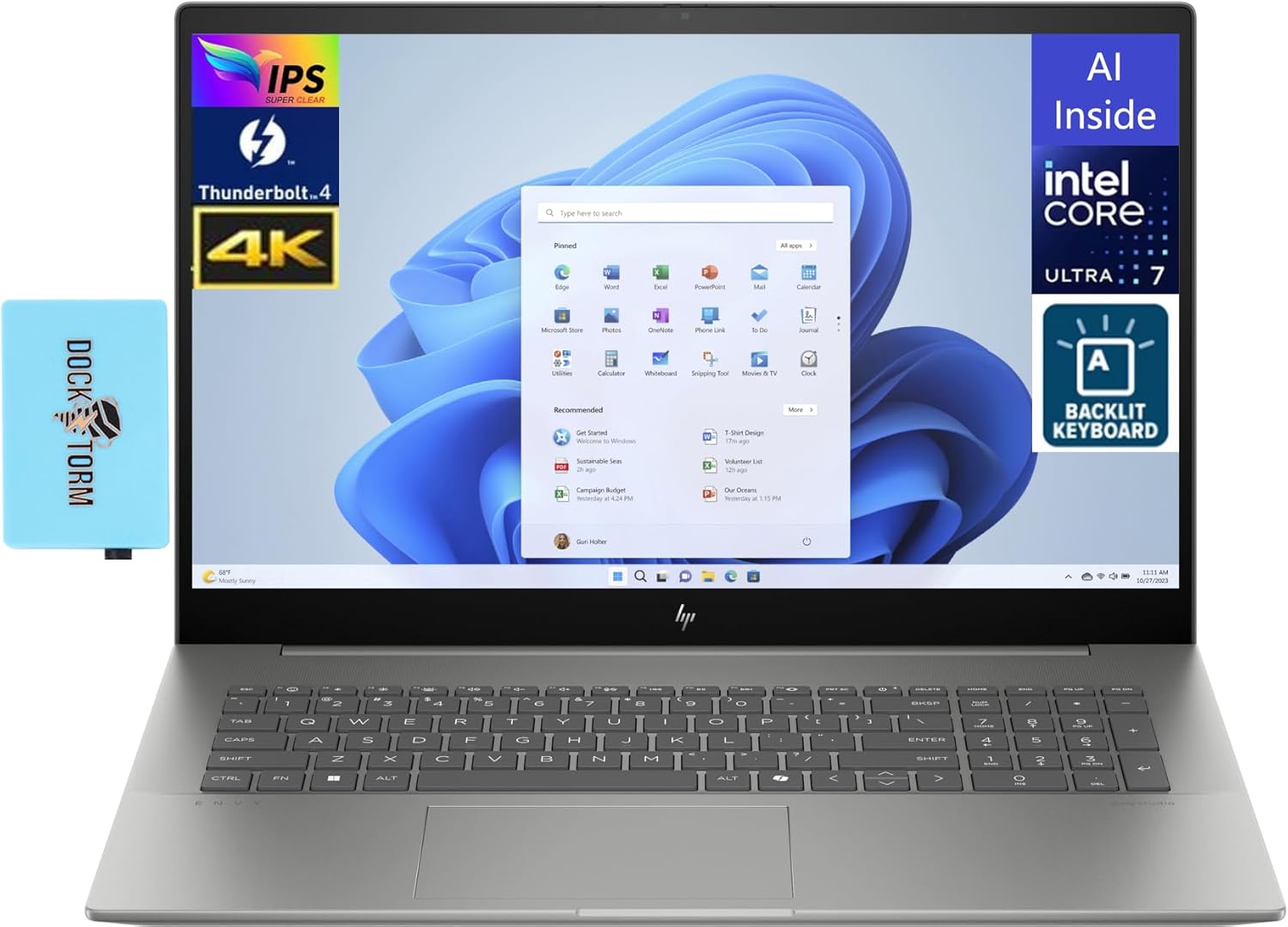 HP Envy 17t AI Laptop with 17.3in 4K UHD Display and More