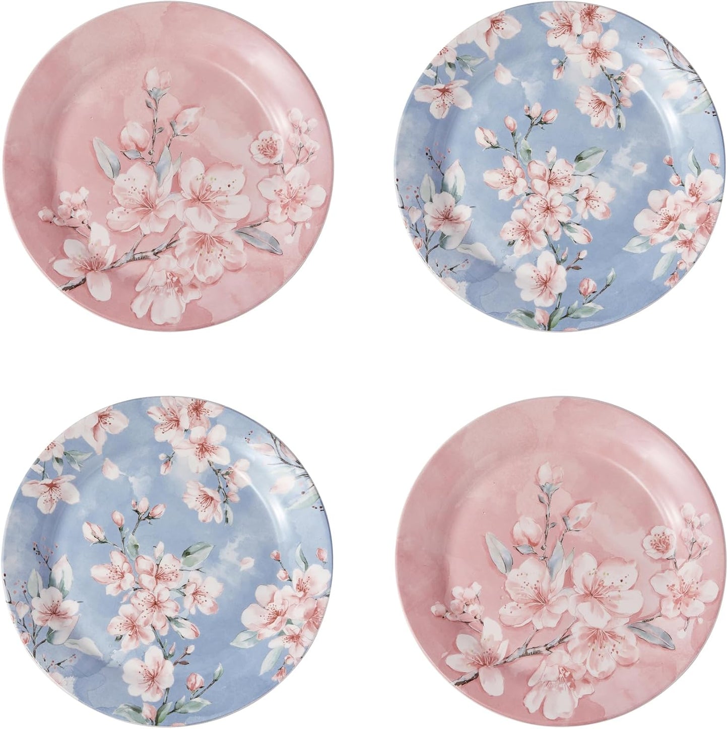 Bico Spring Sakura Salad Plates Set of 4 for Stylish Dining