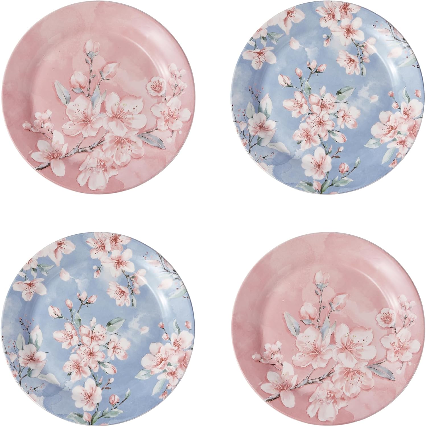 Bico Spring Sakura Salad Plates Set of 4 for Stylish Dining