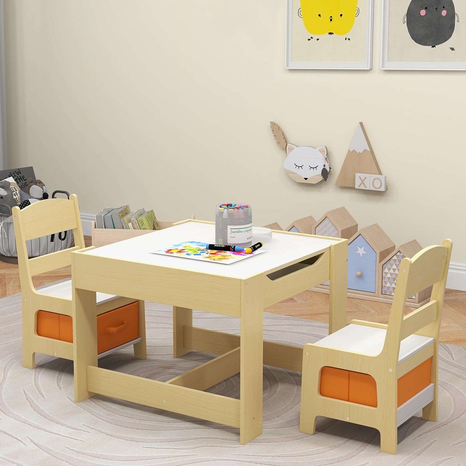 Costzon Kids Table and Chair Set for Arts and Crafts Activities